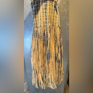 FP One Blue and Cream Textured Dress